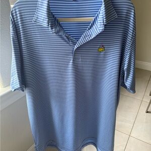 Peter Millar Blue Polo Shirt Lightweight Casual